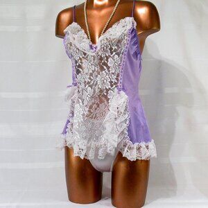 Vintage Alana Gale Frilly Babydoll L